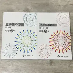 夏季集中特訓⭐︎ 中学3年 数・理、英・社・国&解答と解説のセット⭐︎明倫ゼミナール