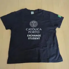 00s 古着 ポルトガル 大学 カレッジ プリント Tシャツ