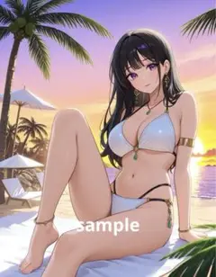 AIイラスト　美女 L版サイズ 1点物 B57
