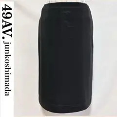 極美品 ジュンコシマダ 49AV スカート タイトスカート ひざ丈 黒 38