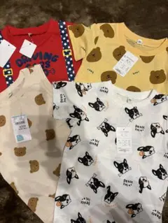 犬柄・クマ柄シャツ 95cm 4枚セット