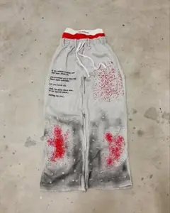 y2k スプラッター ジョガー スウェットパンツ