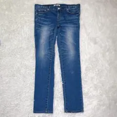 AnRYanry【30】スキニーデニム　ジーンズ　ブルー　大きいサイズ