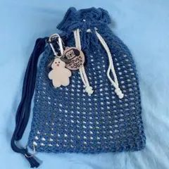 編み物　ナップサックハンドメイド　男女兼用