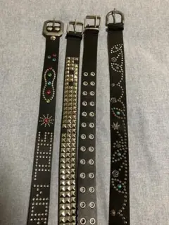 黒 ブリンブリン スタッツベルト y2k sk8 スケーター HTC似 グランジ