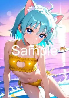 A4サイズアートポスター 1点もの 美女ポスター最高品質 E-E--２３