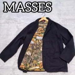 MASSES ブラック黒 ジャケット キノコ柄 M マッシュルーム