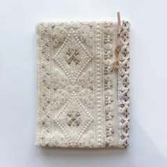 インド刺繍のブックカバー　文庫サイズ