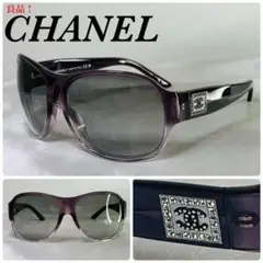 (良品!)CHANEL シャネル ラインストーン ココマーク サングラス