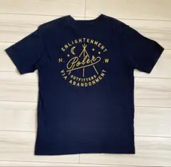 POLeRポーラー　バックプリントTシャツ　ネイビー　サイズM
