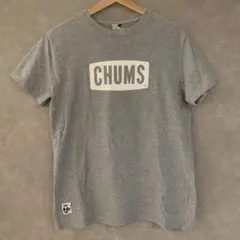 CHUMS グレー ロゴ Tシャツ　Sサイズ
