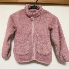ピンク フリースジャケット 猫耳ポケット付き　エニィファム　120