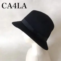 美品 カシラ ウールハット 黒 リボン