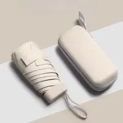 折りたたみ傘　ベージュ　日傘　遮光　UVカット　晴雨兼用