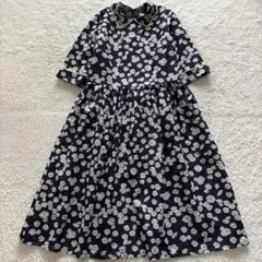 美品　MATRIOCHKA 花柄ロングワンピース フレア　レブリカブラック