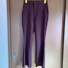 GRL フロントタックフレアパンツ　 ダークピンク　S