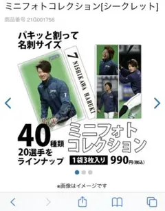 北海道日本ハムファイターズ　ミニフォトコレクション