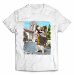 チワワいぬ犬ニューヨークブルックリン旅行アメリカアコーディオンTシャツ