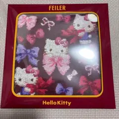 【新品】FEILER ハローキティ リボン柄 ハンカチ