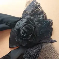 黒薔薇の頭物 ヘッドドレス ATELIER PIERROT アトリエピエロ