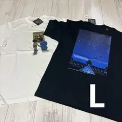 新品 ユニクロ UT L ドラえもん ルーブル美術館 ホワイト ブラック 2枚組