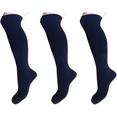 野球用アンダーソックス 3足セット 爪先・かかと補強 21-24cm ブラック