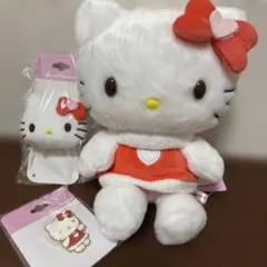 サンリオピューロランド　ハローキティ ぬいぐるみ　ヘアゴム　バッチセット