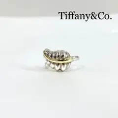 《希少》Tiffanyu0026Co.ヴィンテージ リーフ コンビ リング 7号