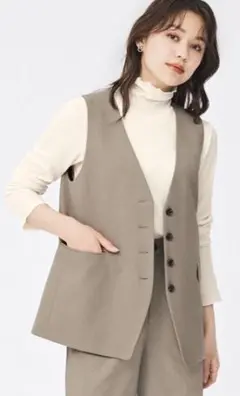gu ノーカラーベスト ベージュ 新品未使用 XXL