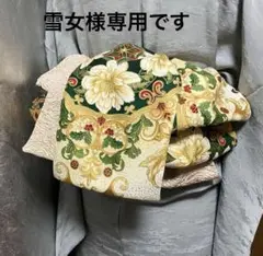 大人の兵児帯、クリスマス柄、バラ膨れ織リバーシブル長尺