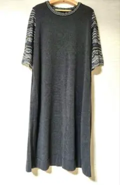 新品　佐藤繊維 ≪iines≫ 　五分袖ワンピース　　　M.&KYOKO
