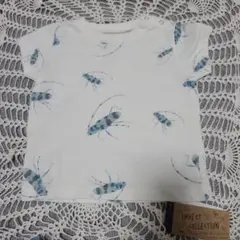【インセクトコレクション】カミキリムシ　オフホワイトＴシャツ 85cm