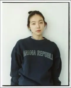 banana republic トレーナー 在原みゆき カレッジロゴ