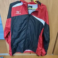 Mizuno ピステ・ウィンドブレーカー L 赤/黒　上のみ