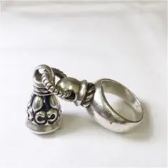 ヴィンテージ Bell Ring メンズリング シルバー 925 23号 34g