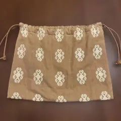 【美品】charrita チャリータ　巾着バッグ キャメル