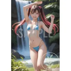 美少女 水着 グラビア セクシー 微笑み A4アート 高画質 ヨ723_38