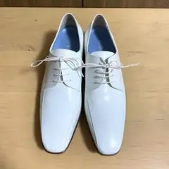 美品　BENIR ウェディング　ドレスシューズ　ホワイト　白　レザー　26.5