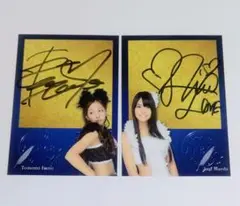 AKB48 板野友美 前田亜美 直筆サインカード 2枚セット