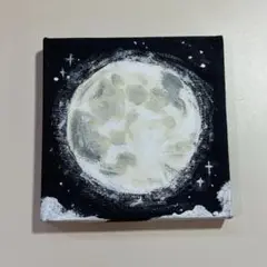 月の絵 アクリル画　絵画　イラスト　原画　アート