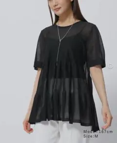 シアーティアード　半袖トップス Mサイズ