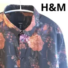 H&M 長袖シャツ　総柄シャツ　Lサイズ　メンズ
