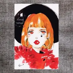 イラスト 原画 ポストカード 絵 【Girls】117