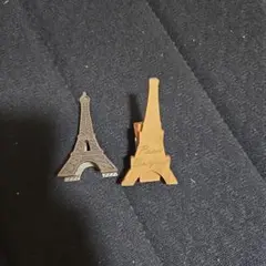 エッフェル塔デザインクリップ2個セット