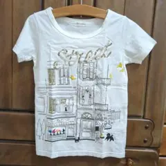 デコラ　プレジール　白Tシャツ　スパンコール✕刺しゅう✕プリント