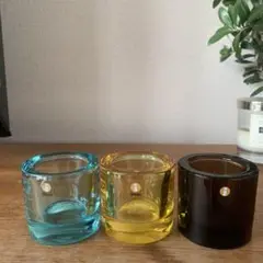 iittala ガラスキャンドルホルダー 3個セット