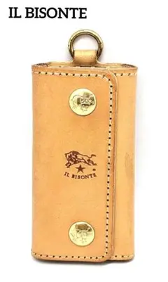 美品　IL BISONTE　イルビゾンテ　キーケース　4連　ロゴ　レザー