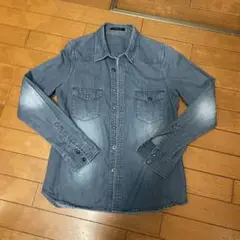 美品バンヤードストーム長袖デニムシャツ