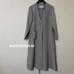 MIDIUMISOLID サイドスリット　スプリングコート　ベルト付　グレー