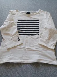 マリンスタイル ストライプ 五分袖Tシャツ